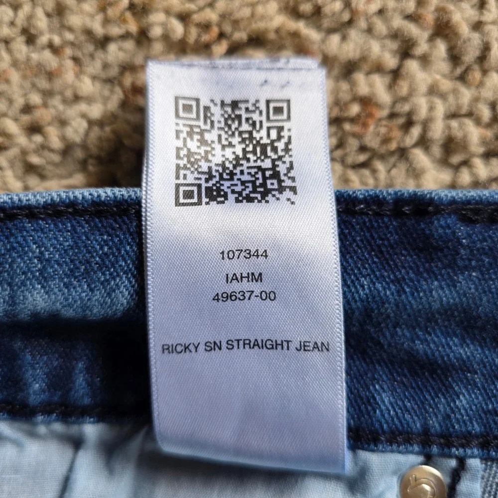 True Religion Jeans‎ Mens 40 Ricky Relaxed Straight Medium Wash Blue 49637-00